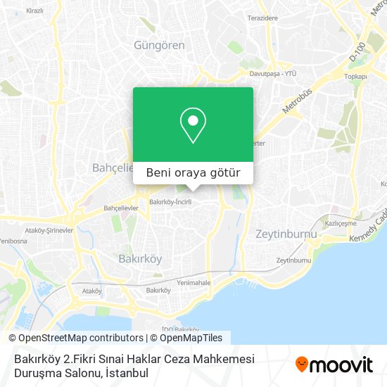 Bakırköy 2.Fikri Sınai Haklar Ceza Mahkemesi Duruşma Salonu harita