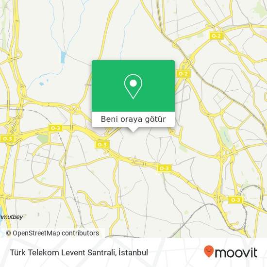 Türk Telekom Levent Santrali harita