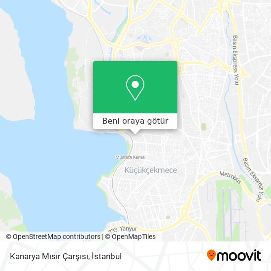 Kanarya Mısır Çarşısı harita