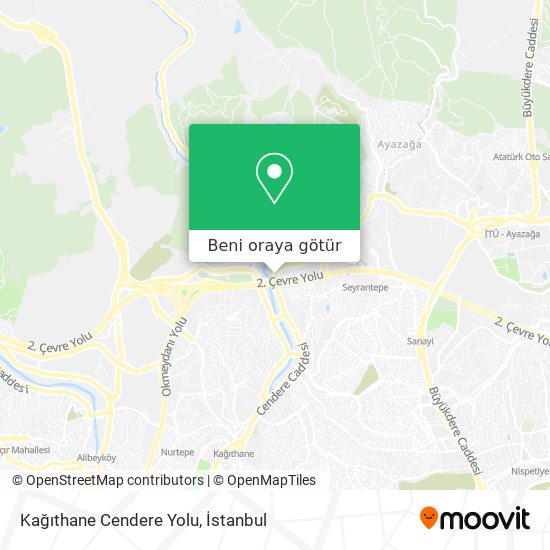 Kağıthane Cendere Yolu harita