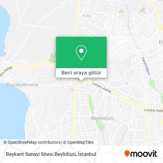 Beykent Sanayi Sitesi Beylidüzü harita