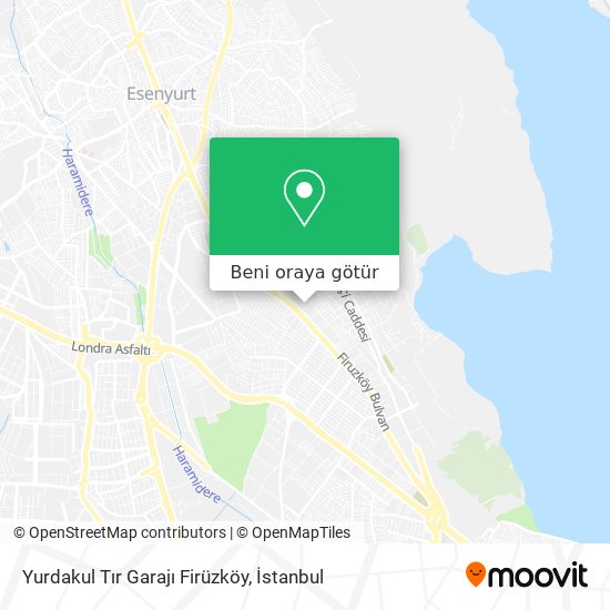 Yurdakul Tır Garajı Firüzköy harita