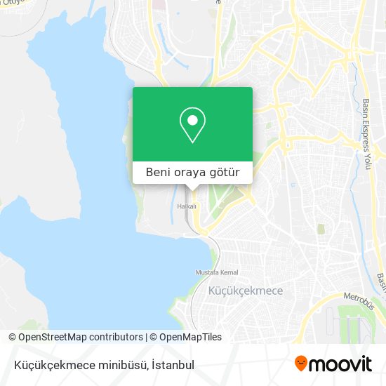 Küçükçekmece minibüsü harita