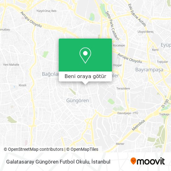 Galatasaray Güngören Futbol Okulu harita