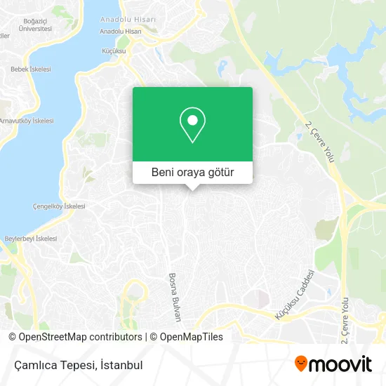 Çamlıca Tepesi harita