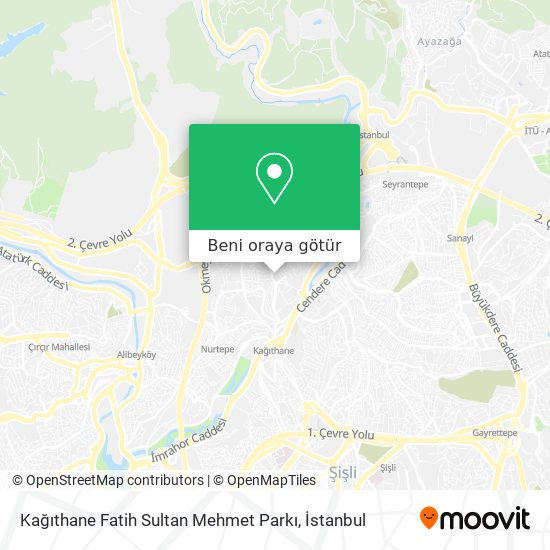 Kağıthane Fatih Sultan Mehmet Parkı harita