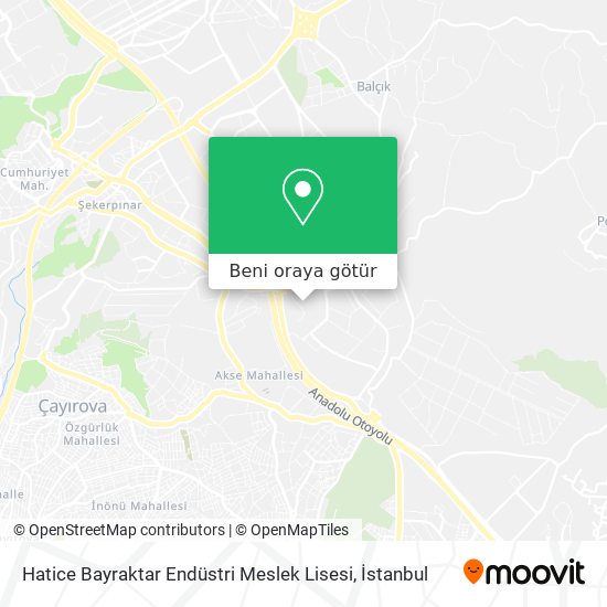 Hatice Bayraktar Endüstri Meslek Lisesi harita