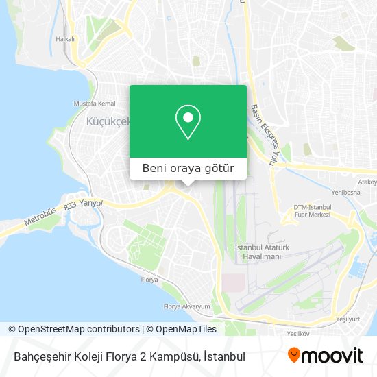 Bahçeşehir Koleji Florya 2 Kampüsü harita