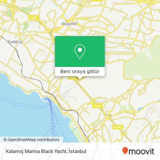 Kalamış Marina Black Yacht harita