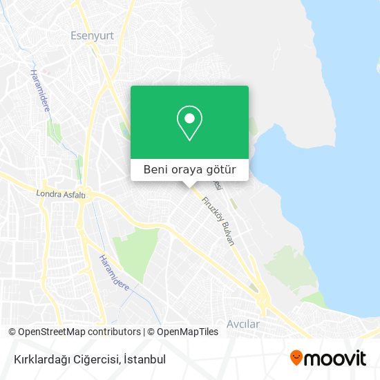 Kırklardağı Ciğercisi harita