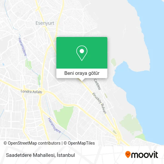 Saadetdere Mahallesi harita