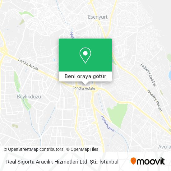 Real Sigorta Aracılık Hizmetleri Ltd. Şti. harita