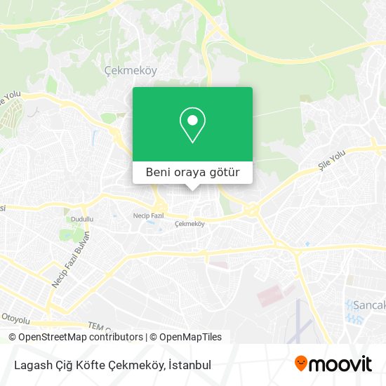 Lagash Çiğ Köfte Çekmeköy harita