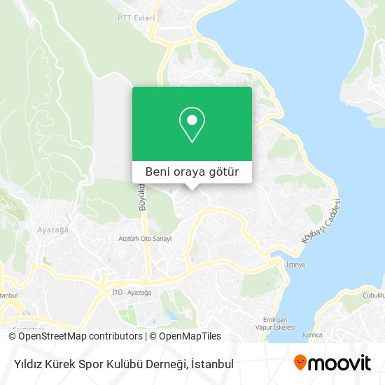 Yıldız Kürek Spor Kulübü Derneği harita