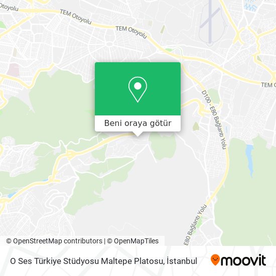 O Ses Türkiye Stüdyosu Maltepe Platosu harita