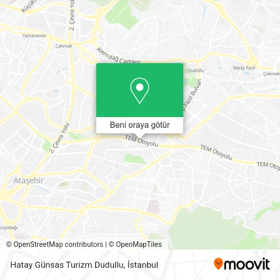 Hatay Günsas Turizm Dudullu harita