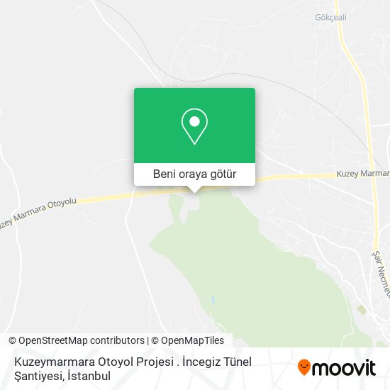 Kuzeymarmara Otoyol Projesi . İncegiz Tünel Şantiyesi harita