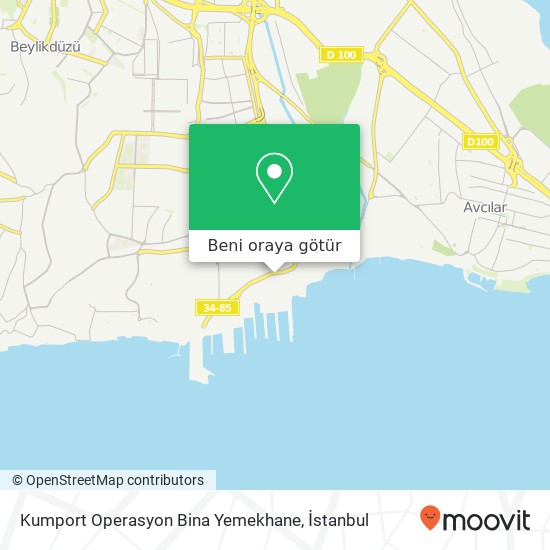 Kumport Operasyon Bina Yemekhane harita