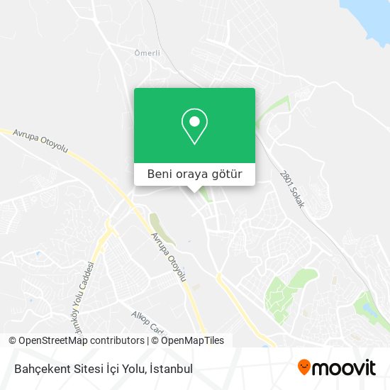Bahçekent Sitesi İçi Yolu harita