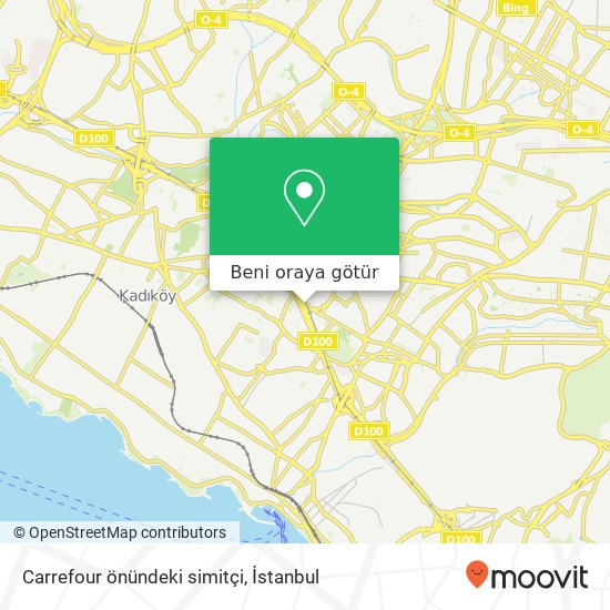 Carrefour önündeki simitçi harita