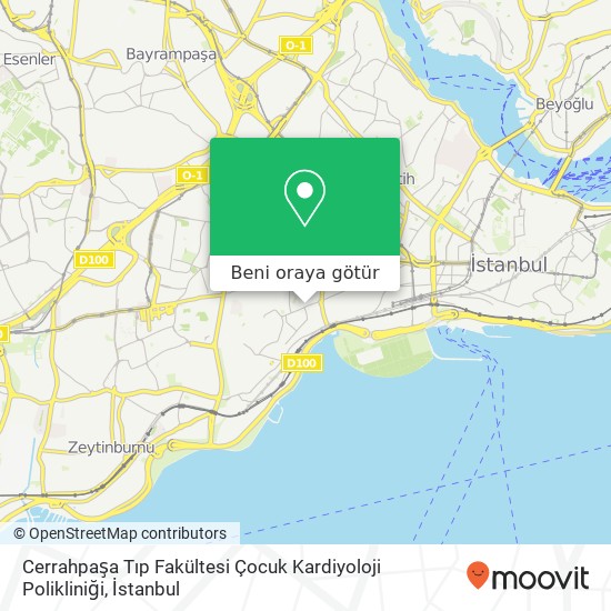 Cerrahpaşa Tıp Fakültesi Çocuk Kardiyoloji Polikliniği harita