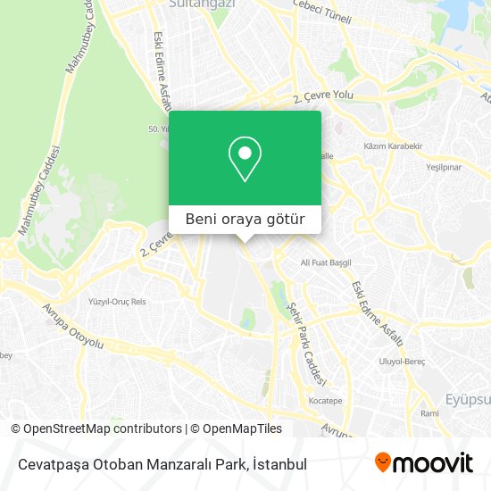 Cevatpaşa Otoban Manzaralı Park harita