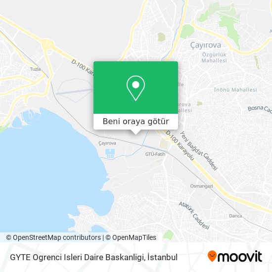 GYTE Ogrenci Isleri Daire Baskanligi harita