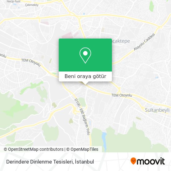 Derindere Dinlenme Tesisleri harita