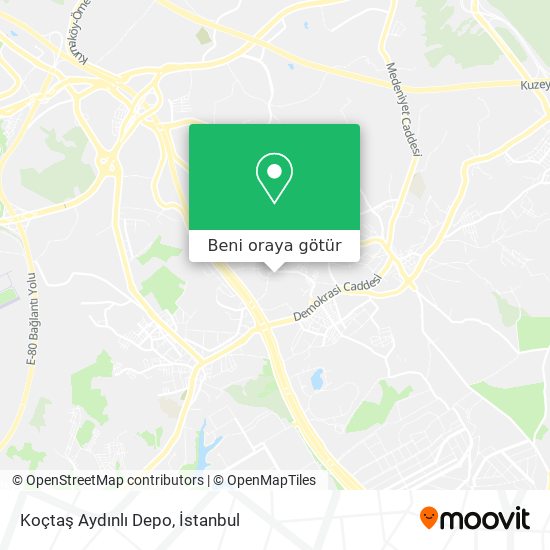Koçtaş Aydınlı Depo harita