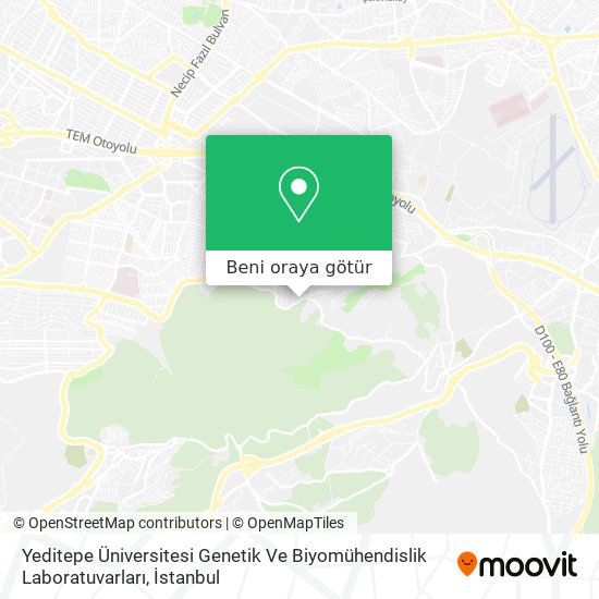 Yeditepe Üniversitesi Genetik Ve Biyomühendislik Laboratuvarları harita