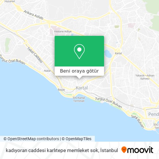 kadıyoran caddesi karlıtepe memleket sok harita