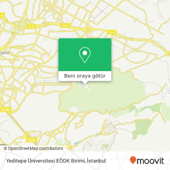 Yeditepe Üniversitesi EÖDK Birimi harita