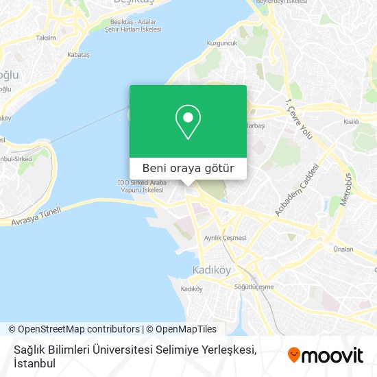 Sağlık Bilimleri Üniversitesi Selimiye Yerleşkesi harita