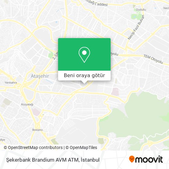 Şekerbank Brandium AVM ATM harita