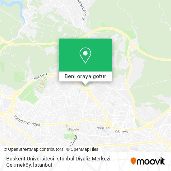 Başkent Üniversitesi İstanbul Diyaliz Merkezi Çekmeköy harita