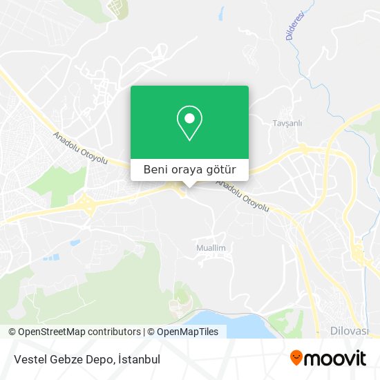Vestel Gebze Depo harita