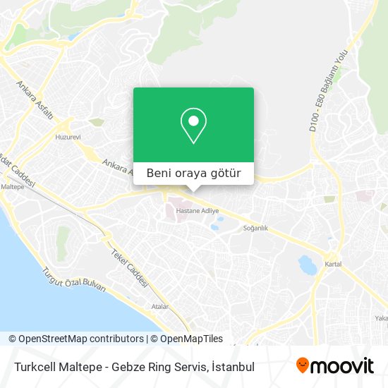 Turkcell Maltepe - Gebze Ring Servis harita