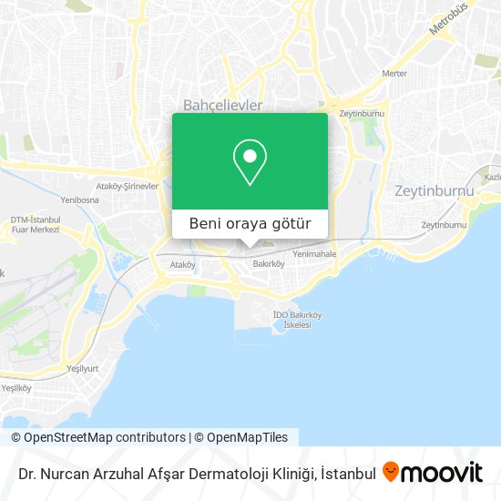 Dr. Nurcan Arzuhal Afşar Dermatoloji Kliniği harita