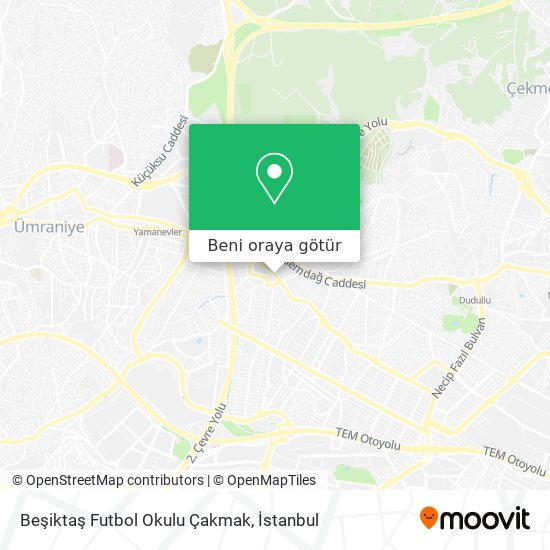 Beşiktaş Futbol Okulu Çakmak harita