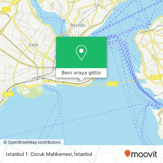 Istanbul 1. Cocuk Mahkemesi harita