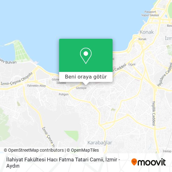 İlahiyat Fakültesi Hacı Fatma Tatari Camii harita