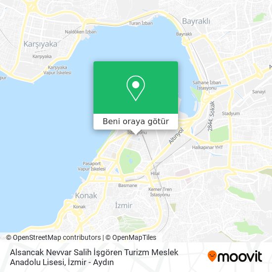 Alsancak Nevvar Salih İşgören Turizm Meslek Anadolu Lisesi harita