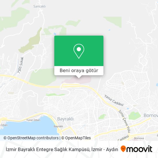 İzmir Bayraklı Entegre Sağlık Kampüsü harita