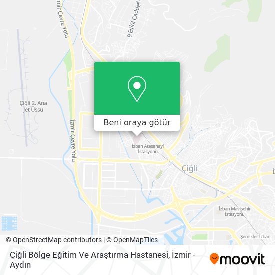 Çiğli Bölge Eğitim Ve Araştırma Hastanesi harita