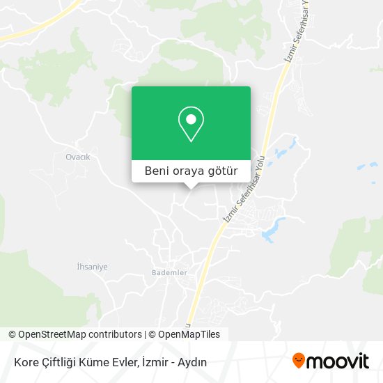 Kore Çiftliği Küme Evler harita