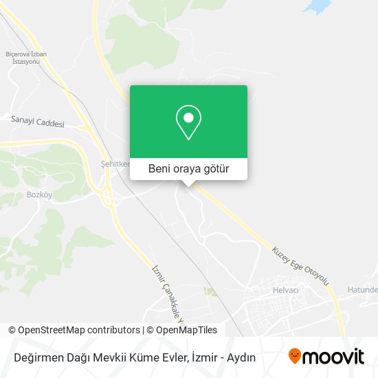 Değirmen Dağı Mevkii Küme Evler harita