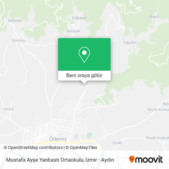 Mustafa Ayşe Yanbastı Ortaokulu harita
