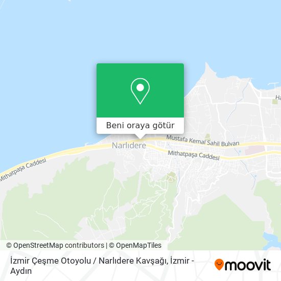İzmir Çeşme Otoyolu / Narlıdere Kavşağı harita