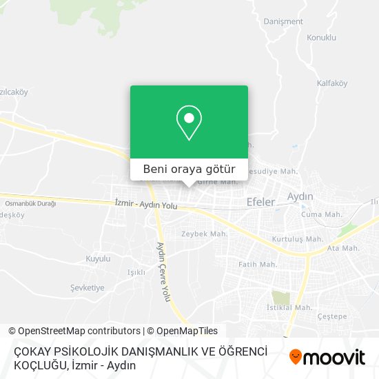 ÇOKAY PSİKOLOJİK DANIŞMANLIK VE ÖĞRENCİ KOÇLUĞU harita
