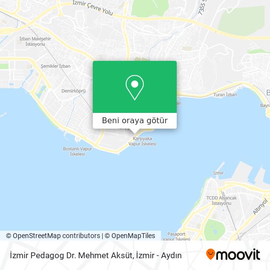 İzmir Pedagog Dr. Mehmet Aksüt harita